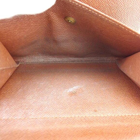 Louis Vuitton Three Folded Wallet Monogram Beige Monogram Canvas Used G1426 - Picture 9 of 10